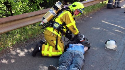 Les pompiers en exercice chez ArcelorMittal