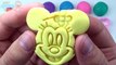 Play and Learn Colours with Glitter Play Dough Balls with Molds Modelling Clay Mickey Mouse Disney