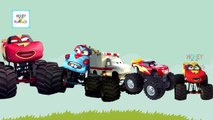 Finger Family Monster Truck Cartoon Toy Songs For Children - Finger Family Nursery Rhymes Songs