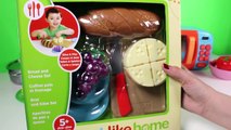 Just Like Home Bread and Cheese Set Toy Cutting Food Velcro Cooking Playset Kitchen Playset Toy Food