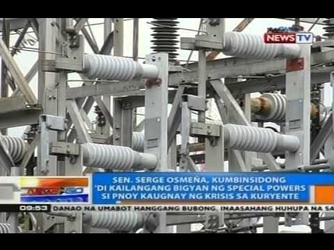 NTG: Sen. Osmeña: Hindi kailangang bigyan ng special powers si PNoy kaugnay ng power crisis