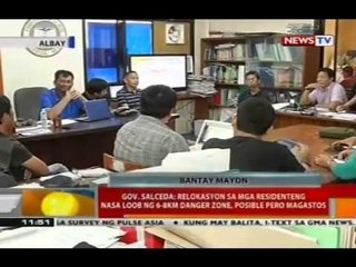 Gov. Salceda: Relokasyon sa mga residenteng nasa loob ng 6-8KM danger zone, posible pero magastos