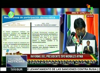 Pdte. de Bolivia habla de la consolidación de la democracia