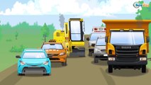 Eğitici çizgi film - Sarı Vinç ve Kamyon - İş makineleri - Akıllı Arabalar - Türkçe İzle