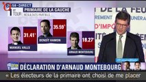 Résultat de la primaire de la gauche : Montebourg appelle à voter Hamon