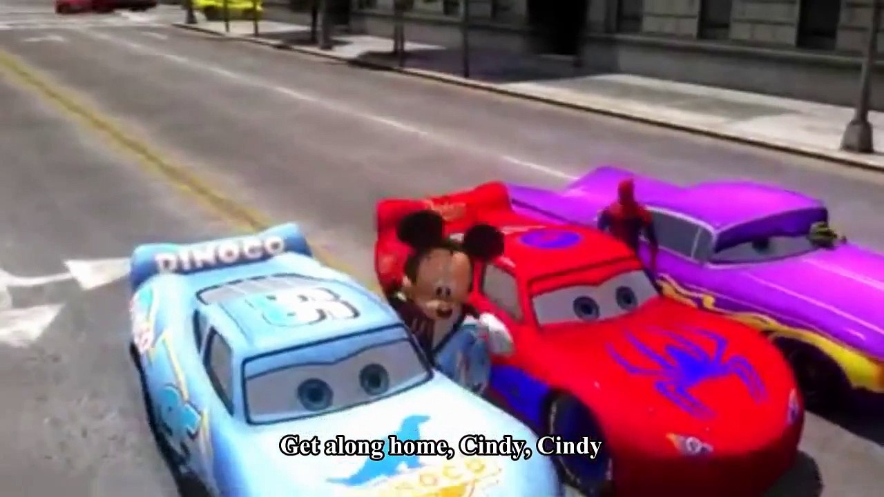 Spiderman Kids Songs ♪ Cindy ♪ Disney Pixar Cars Dinoco & Ramone