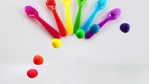 Play Doh Ice Cream Learning Colors for Toddlers with Rainbow Spoons