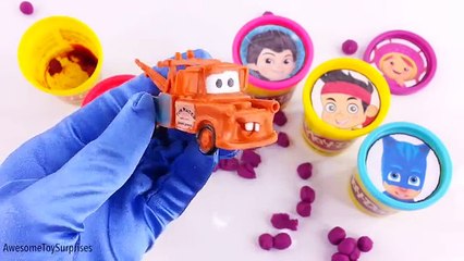 Learn Colors Team Umizoomi Disney Frozen Mickey Mouse PJ Masks Play-Doh Surprise Tubs!