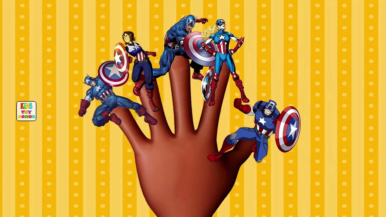 Captain America Finger Family | Finger Family Captain America Cartoon Animation Nursery Rhymes
