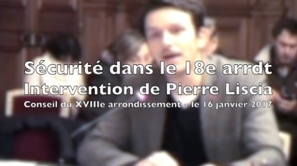 Sécurité - voeu de Pierre Liscia pour demander la fusion des ZSP du 18e et du 19e arrondissement et leur renforcement