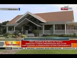 BT: PNoy, nakabalik na mula sa 7th Bali democracy forum