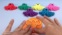 Glitter Play Doh Surprise Face Octopus with Sea Animals Molds Fun and Creative for Kids