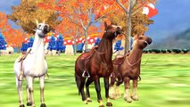 Horse Rhymes For Children | 3D Color Songs For Kids | Horse Racing Video | Animal Rhymes For Kids