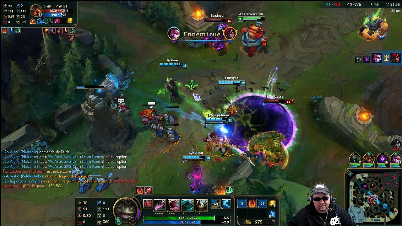 Rediff du 19.01.2017 avec Narkuss Snipe H1Z1 epique + Tahm kench lol