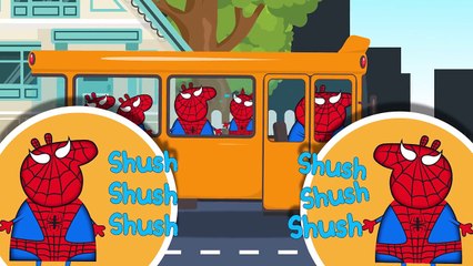 Spiderman Pig The Wheels On The Bus Go Round And Round and More Nursery Rhymes