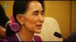 Myanmar State Counsellor Daw Aung San Suu Kyi meets Chinese President Xi Jinping