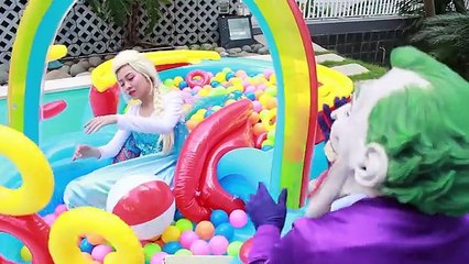 Download Video: Spiderman and Elsa vs Joker & Venom in Pool ! Spiderman and Spidergirl with Superheroes In Real Life