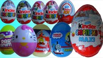 10 surprise eggs! HELLO KITTY Party Animals THOMAS Mickey Mouse! Disney Princess Kinder surprise!