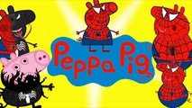 New Peppa Pig Spiderman & Venom Family of Superheroes Character Outfit | Painting #Animation