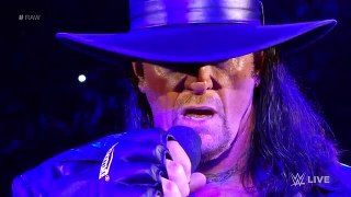 Undertaker returns & Enters the 2017 Royal Rumble - Raw 1_9_17
