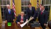 'Repeal and replace' - Donald Trump signs order to 'ease burden of Obamacare'-MoGhlTsHZO8