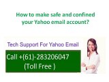 How to make safe and confined your Yahoo email account
