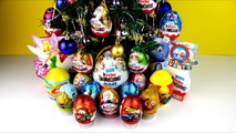 30 Киндер Сюрпризов смотреть онлайн Рождественская серия в шоколадных яйцах Kinder Surprise eggs
