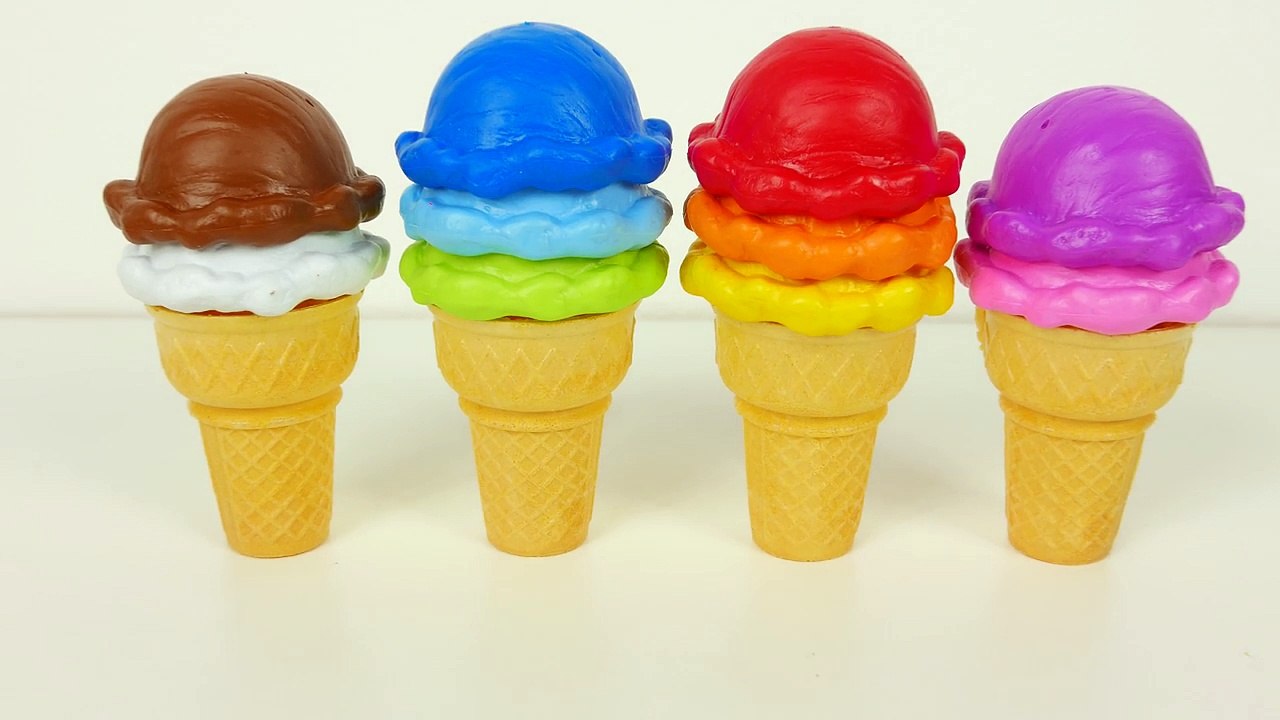 Ice Cream Cones Surprise Toys Learn Colors for Toddlers and Children