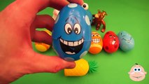 Kinder Surprise Egg Learn A Word! Spelling Play Doh Shapes! Lesson 4 Teaching Letters Opening Eggs
