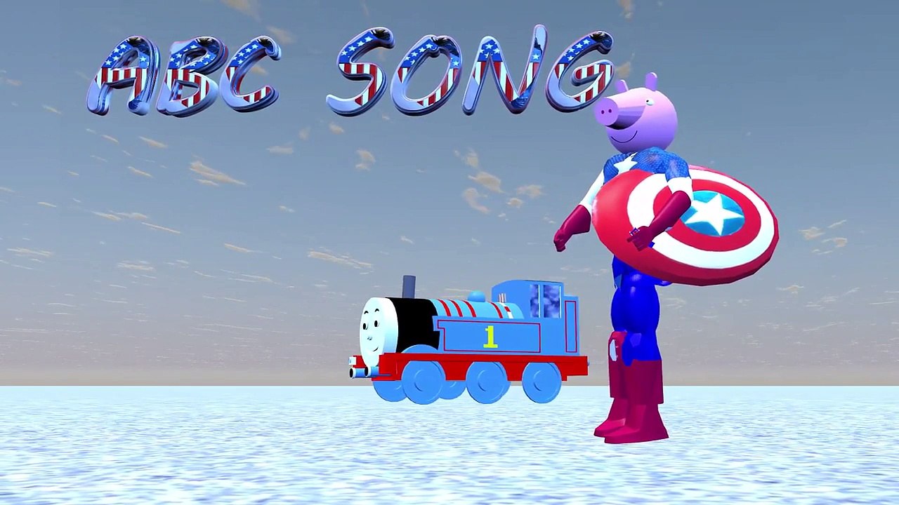 peppa pig capitan america alphabet song | abc songs for kids | children songs for kindergarten |ABCD