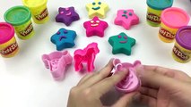Play and Learn Colours with Glitter Play doh Smiling Star with Bear Pooh Cutters Mods Fun For Kids