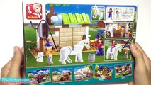 LEGO Toys Building Horse Farm Unboxing And Play Stop Motion - Lego Town Farm Sluban For Kids