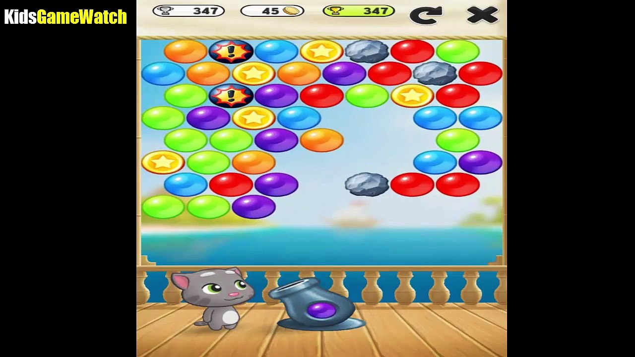 My Talking Tom Gameplay Android , Talking Tom Bubble Shooter Game ,Cake Tower Game