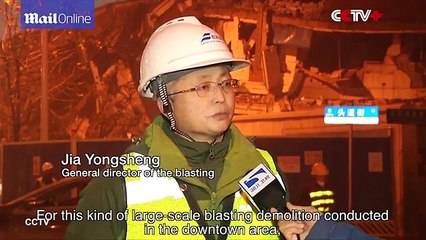 В Китае за десять секунд снесли 19 зданий