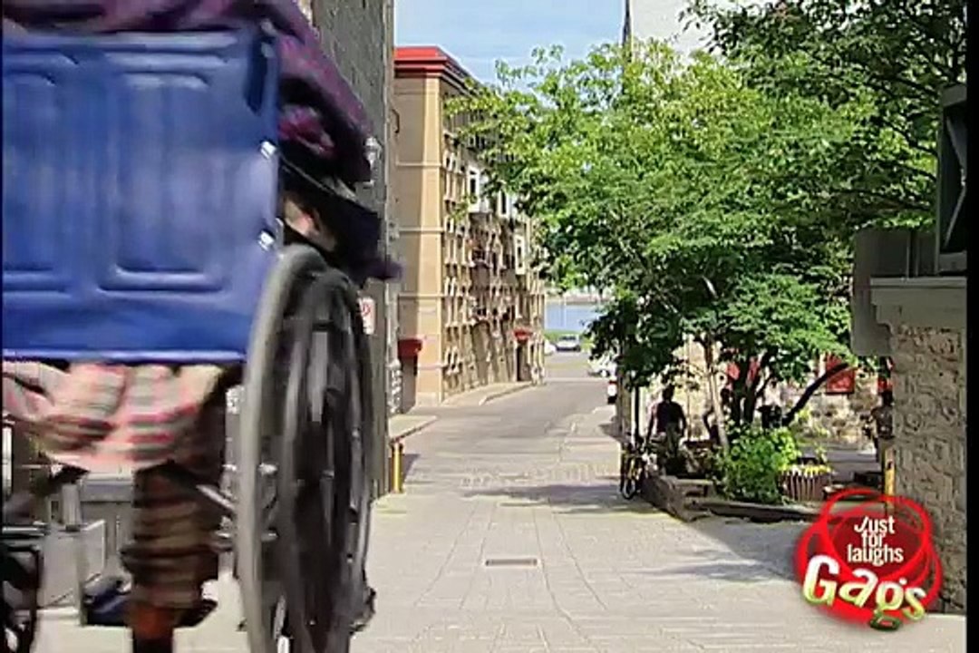 Downhill Runaway Wheelchair! - Just For Laughs Gags