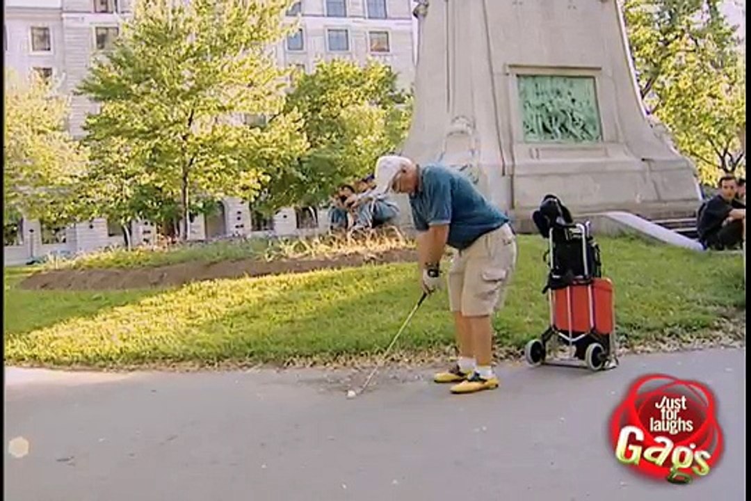 Golfing in the Street Prank! - Just For Laughs Gags
