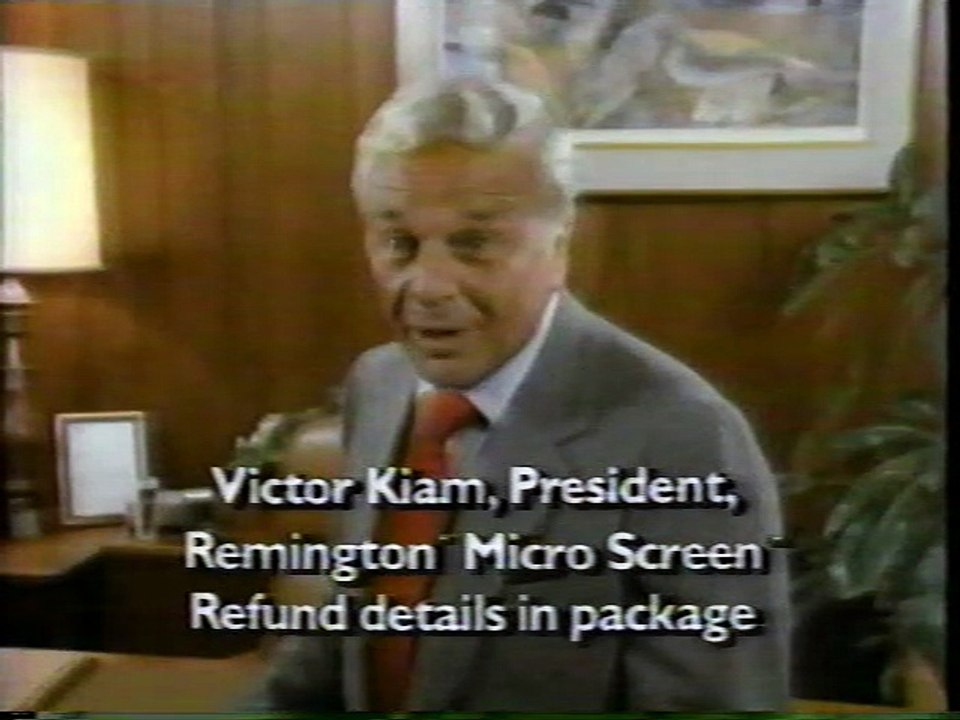 Remington Products: "Micro Screen" & "Going For It!" ad (1985)