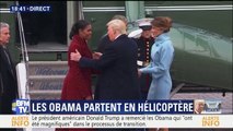 Investiture de Trump: les Obama quittent Washington en hélicoptère