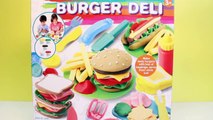 Dough Burger Deli Set Play Doh Hamburger Hot Dog French Fries Playdough Fast Food Plastilina Clay