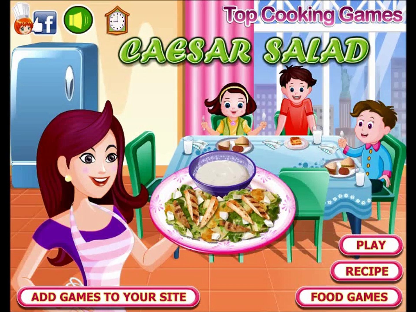 Салат Цезарь Игры на приготовление еды Кулинарные рецепты