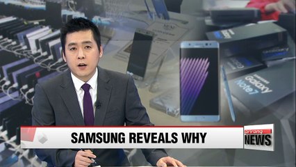 Samsung Electronics says battery defect was cause of Galaxy Note 7 fires