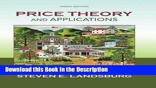 Download [PDF] Price Theory and Applications (Upper Level Economics Titles) New Book
