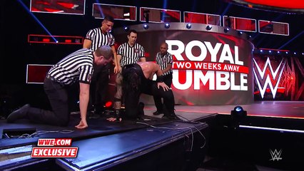 Roman Reigns recovers after Raw goes off the air Raw Fallout, Jan. 16, 2017