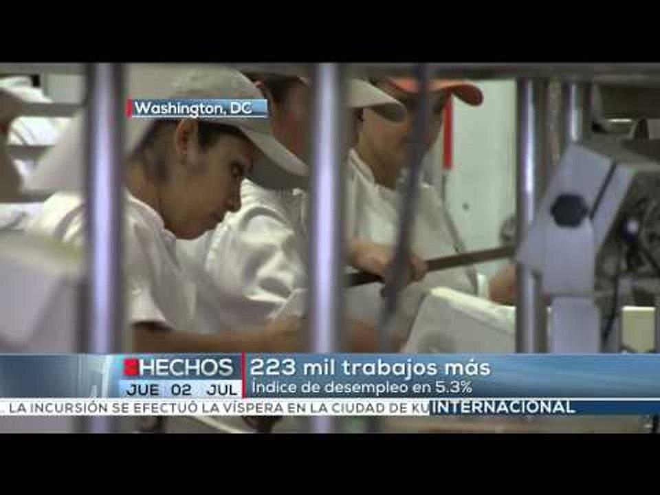 Baja índice de desempleo en EUA