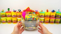 GIANT Emoji Surprise Egg Play Doh - Littlest Pet Shop Rabbids Shopkins My Little Pony