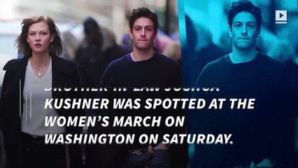 Ivanka Trump’s brother-in-law spotted at women’s march