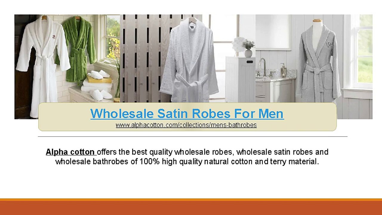 Wholesale satin robes for men