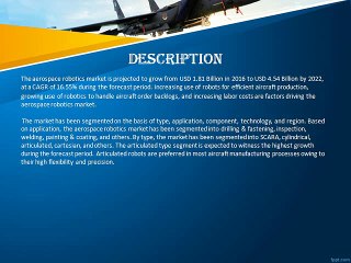 Aerospace Robotics Market Global Forecast to 2022