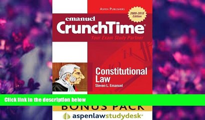 READ book CrunchTime: Constitutional Law (Print + eBook Bonus Pack): Constitutional Law Studydesk