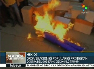 Mexicanos protestan contra el pdte. Donald Trump